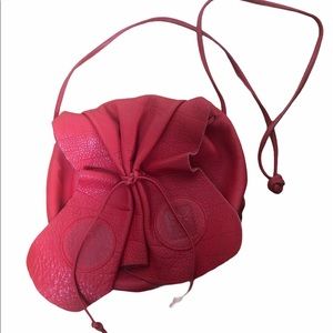 Carlos Falchi Red Butterfly Bag
